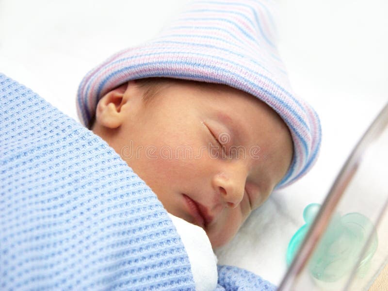 Sleeping baby on his first day. Sleeping baby on his first day