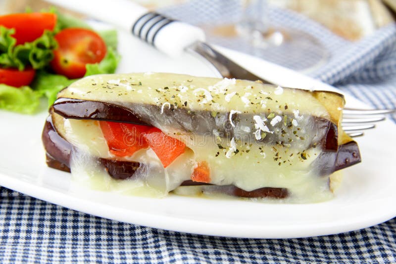 Appetizer Eggplant Parmigiana with Cheese Stock Image Image of dish, eggplant 21774439