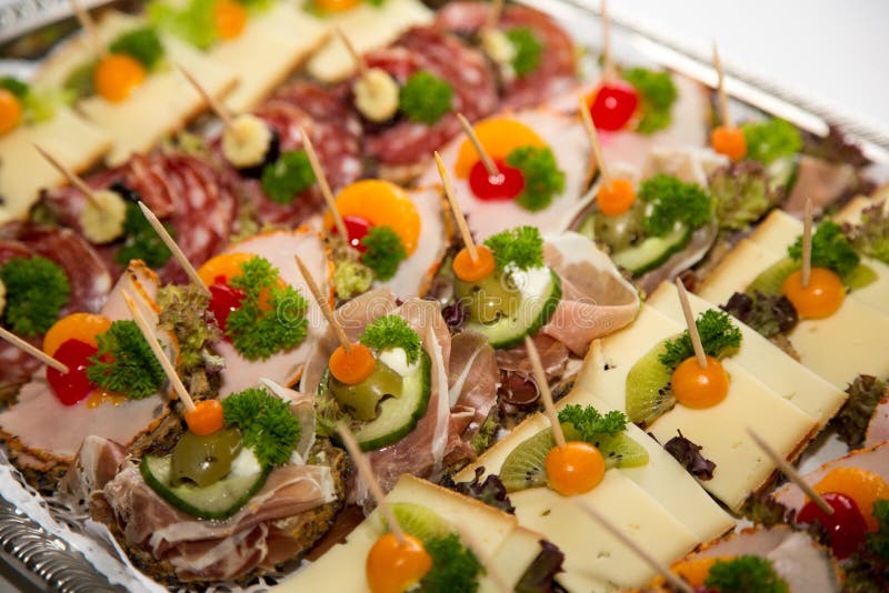 Appetizers On A Plate At Buffet Stock Image Image 31769727