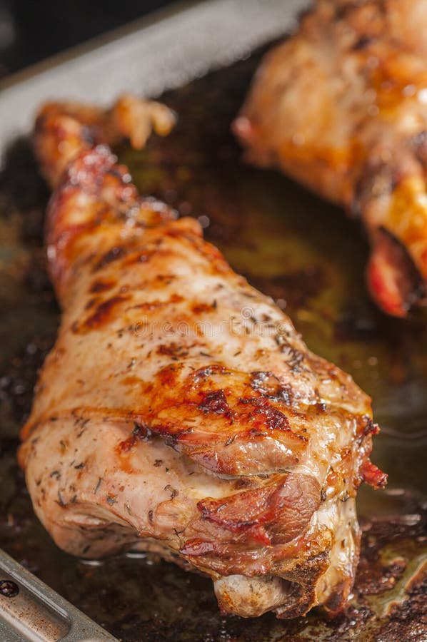 Appetizing Boneless Roasted Leg of Lamb Stock Image Image of