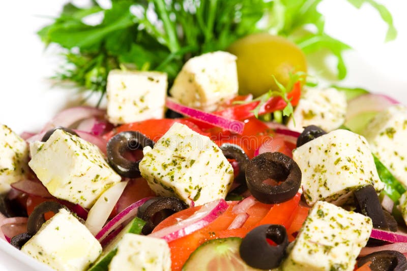 Appetizing greek salad