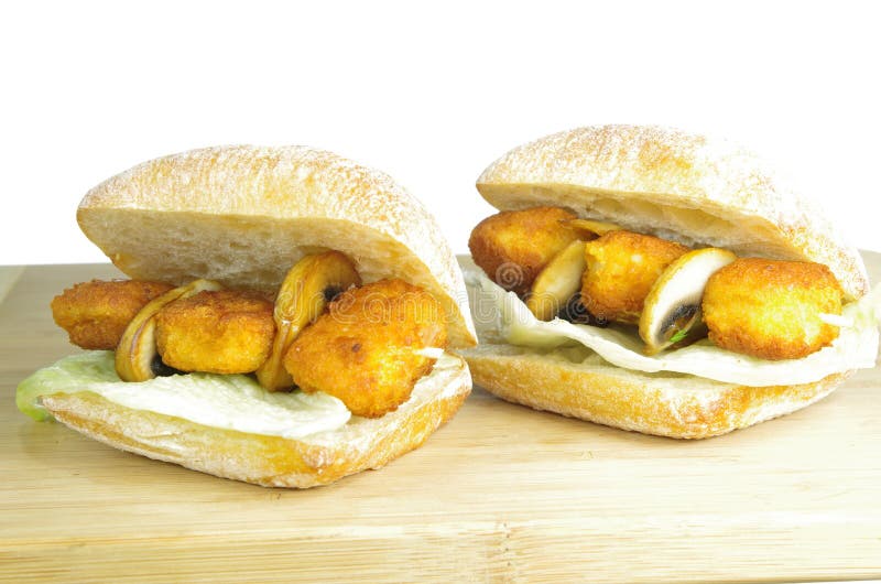 Appetizing sandwiches stock photo