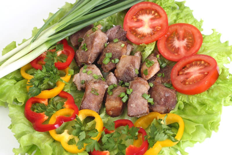 Appetizing shish kebab