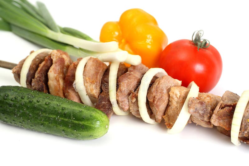 Appetizing shish kebab