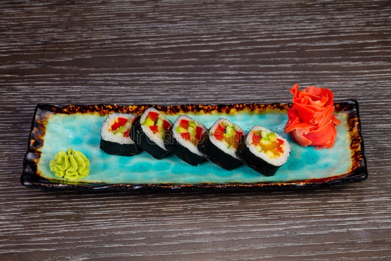 Appetizing yasai roll stock photo. Image of exotic, sushi 123414352