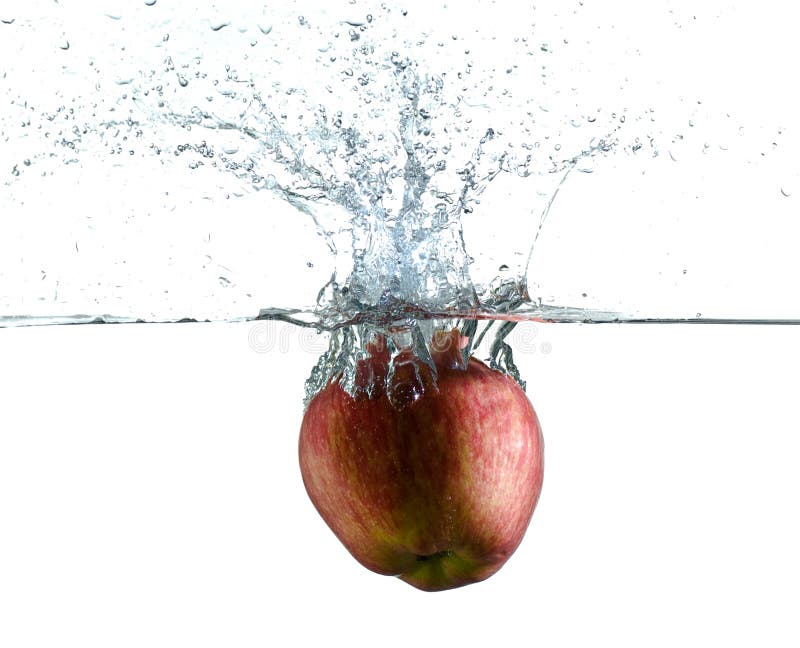 Two Apple Splash into Water Stock Photo Image of liquid, greening