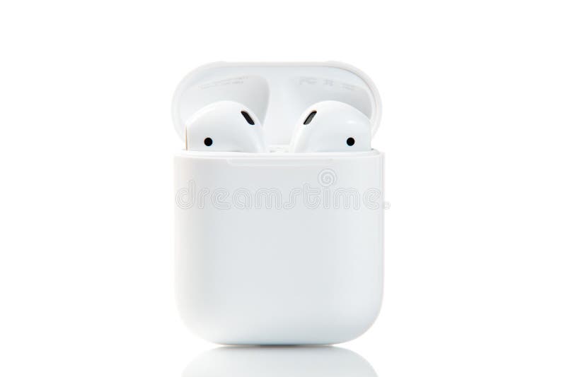Apple airpods isolated on white background