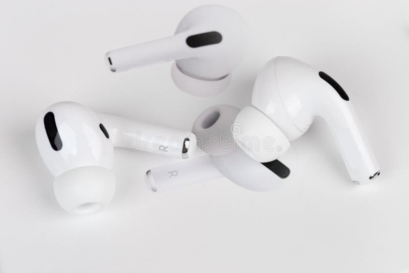 Download Apple AirPods Pro On A White Background. Editorial ...