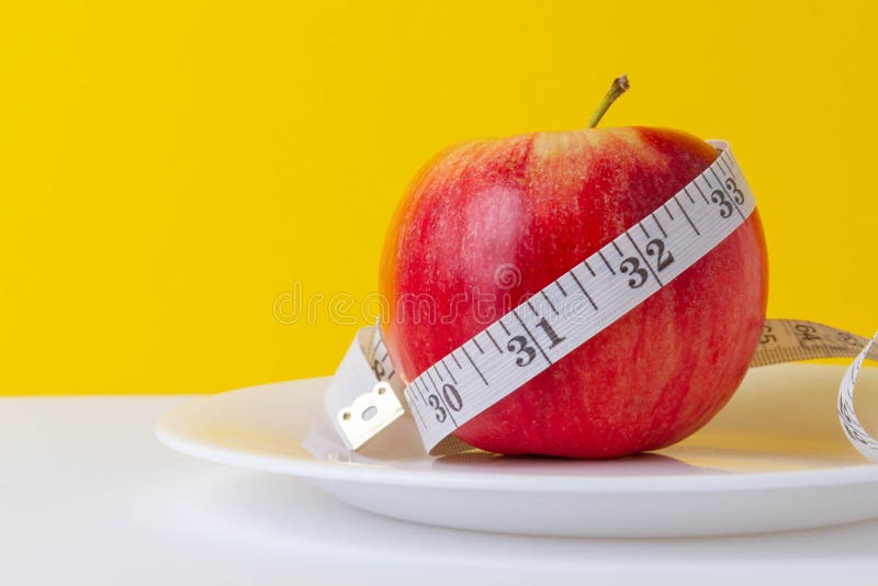 Apple As a Means for Weight Loss. Obesity Problem. Fruit Diet Stock Image Image of vegetarian