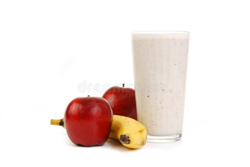 Apple Banana Fruit Smoothie Stock Photo Image of nutritious