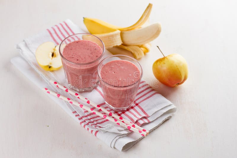 Apple, Berry and Banana Smoothie (milkshake) Stock Photo Image of berry, food 64854572