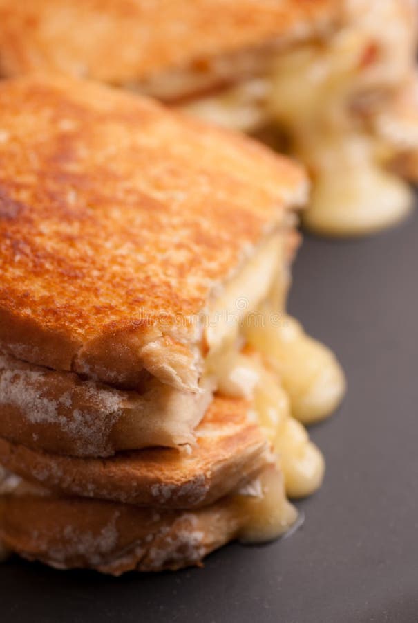 Apple and Brie Grilled Cheese Sandwiches Stock Image Image of gourmet