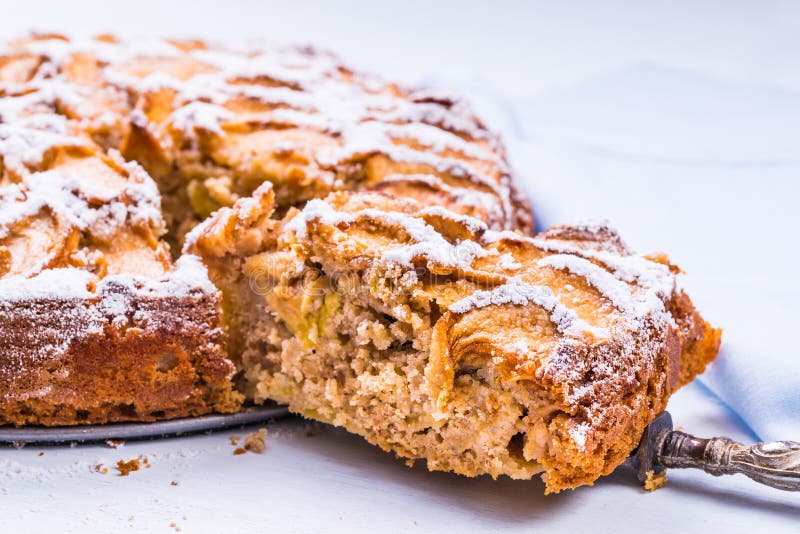 Apple Cake with Whole Wheat Flour. Stock Image Image of food, bread