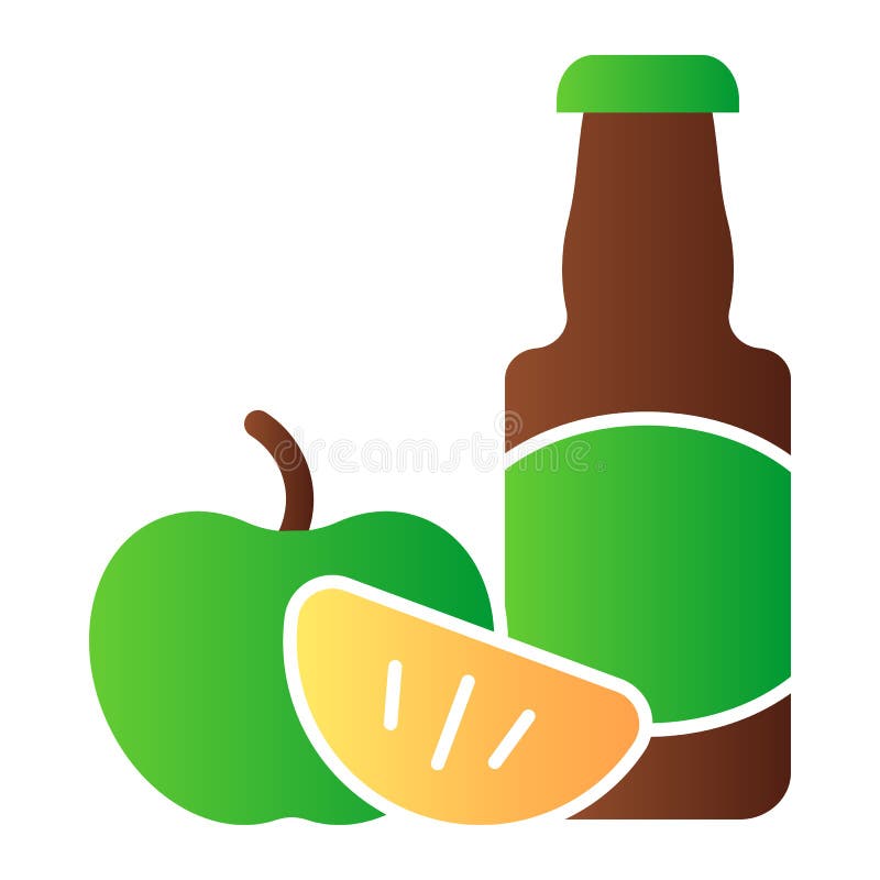 Apple Cider In Can Line And Glyph Icon. Alcohol Beverage Vector