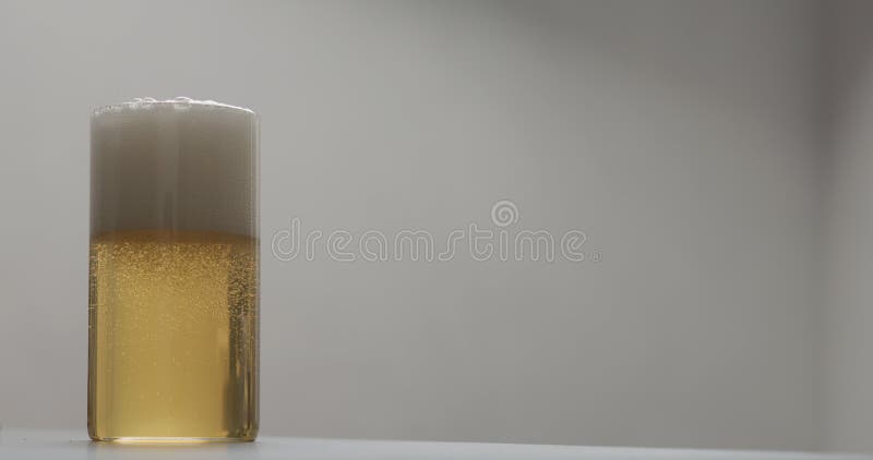 Apple Cider In Glass On Terrazzo Countertop With Copy Space Stock