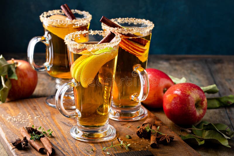 Apple Cider Hot Toddy, Warm Fall Cocktail or Mocktail Idea Stock Image Image of toddy, mulled