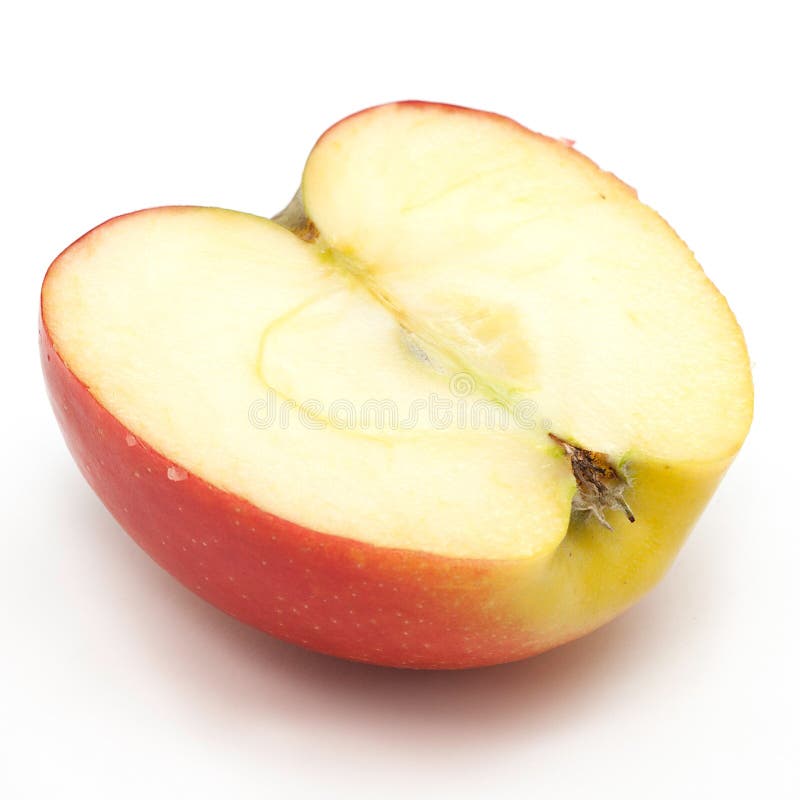 Apple cut on half