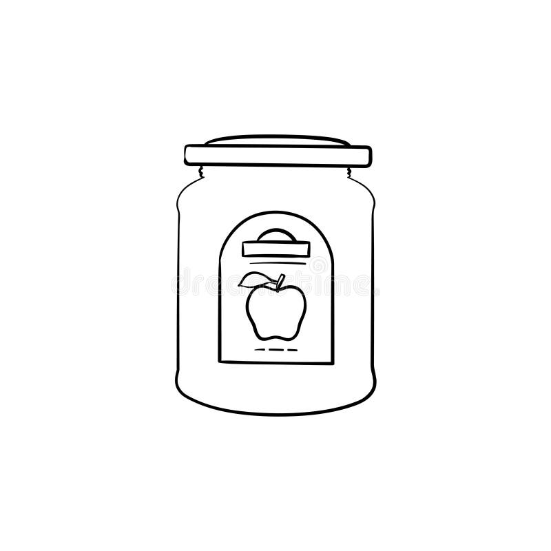 Apple driftstopp i glass en dragen krushand skissar symbolen vektor illustrationer Apple driftstopp i glass en dragen krushand skissar symbolen vektor illustrationer