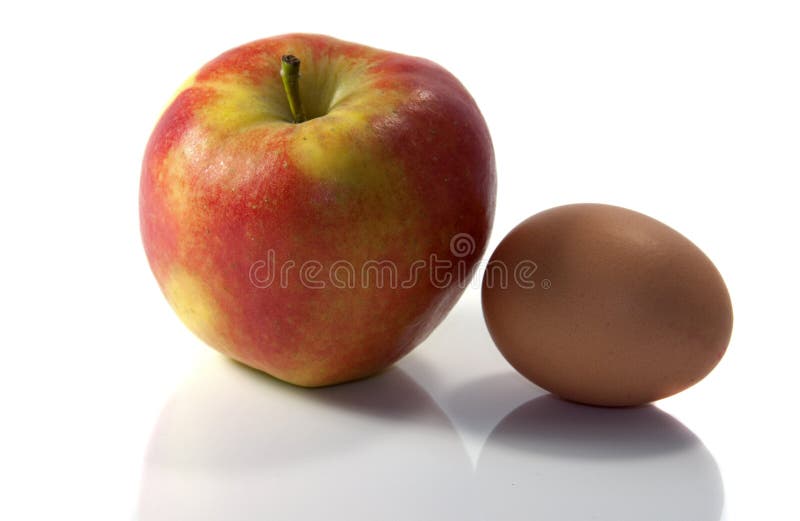 Apple and egg stock image. Image of snack, plant, juicy 23842791