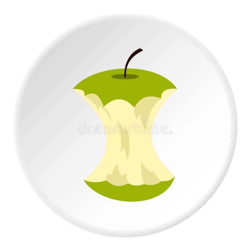 Apple entkernen Ikonenkreis vektor abbildung Apple entkernen Ikonenkreis vektor abbildung