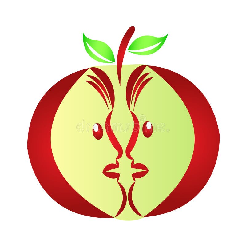 Apple face stock illustration
