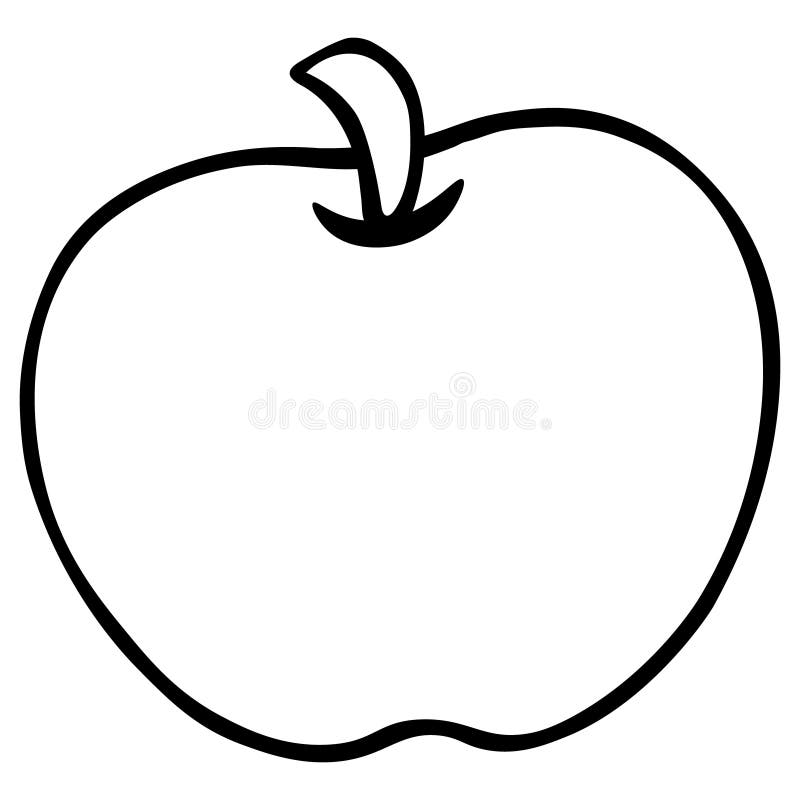 An Apple. Fresh, juicy fruit, raw materials in cooking and preparation of drinks. Vector illustration. Isolated.