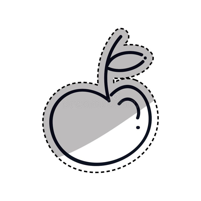 Apple fruit silhouette stock illustration. Illustration of concept