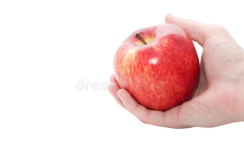 Apple in hand