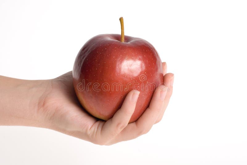 Apple in hand