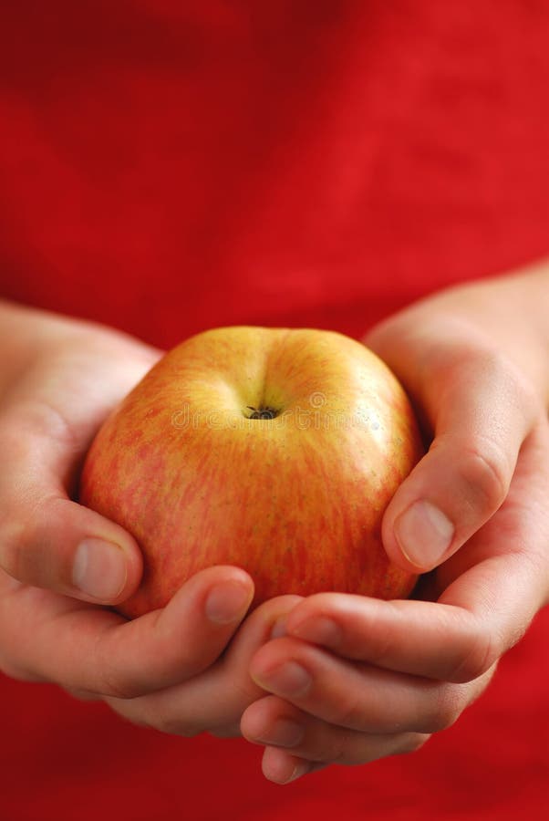 Apple in hands