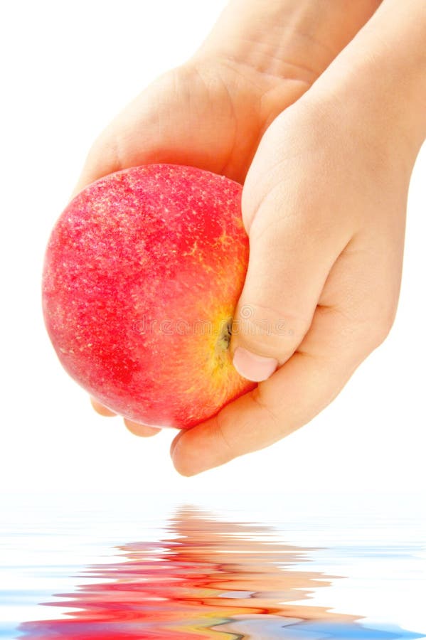 Apple in hands