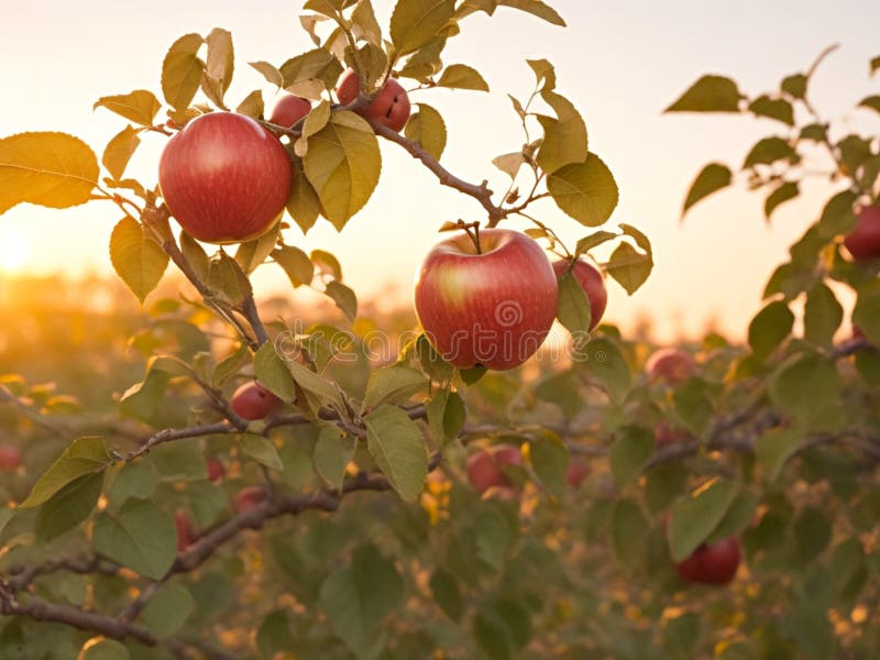 Apple Harvest Close Up at Sunrise Stock Illustration - Illustration of ... Apple Harvest Close Up at Sunrise Stock Illustration - Illustration of ...