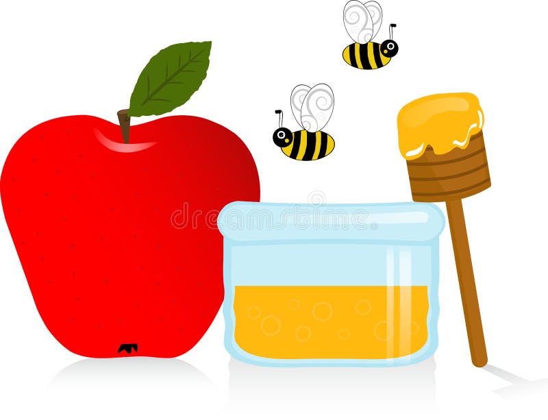 Apple and Honey stock vector. Illustration of healthy 15437315