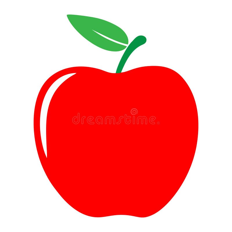 Apple icon. Red apple logo isolated on white background. Vector  illustration for any design. 10525447 Vector Art at Vecteezy