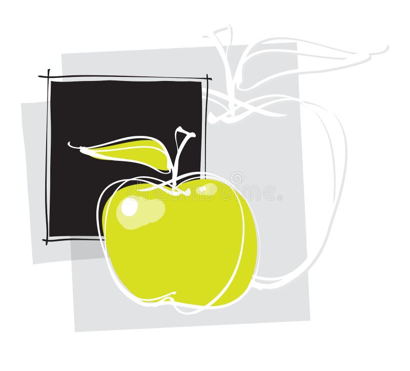 Apple icon, page layout vector illustration