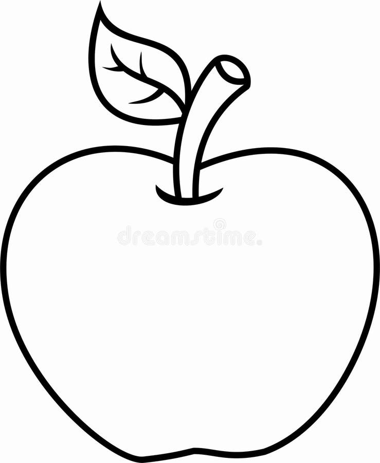 apple clip art black and white