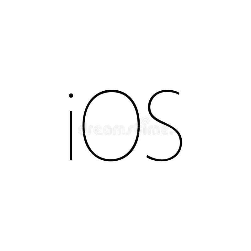 Apple IOS Logo Editorial Illustrative on White Background Editorial ...