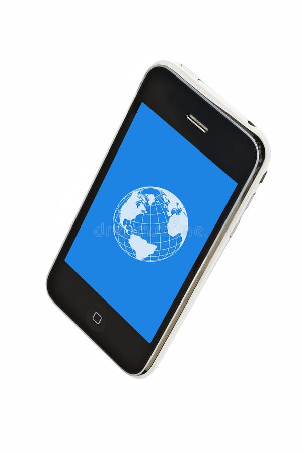 Smart phone isolated on white background. Iphone screen recording stock images, royalty-free photos and pictures