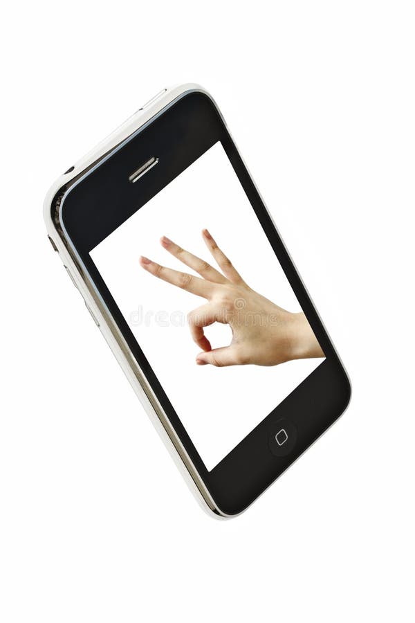 Smart phone isolated on white background. Iphone screen recording stock images, royalty-free photos and pictures