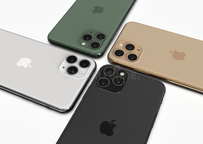 Apple Iphone 11 Pro All Colours Back Side Up On White Editorial Stock Photo Image Of Message Leaked