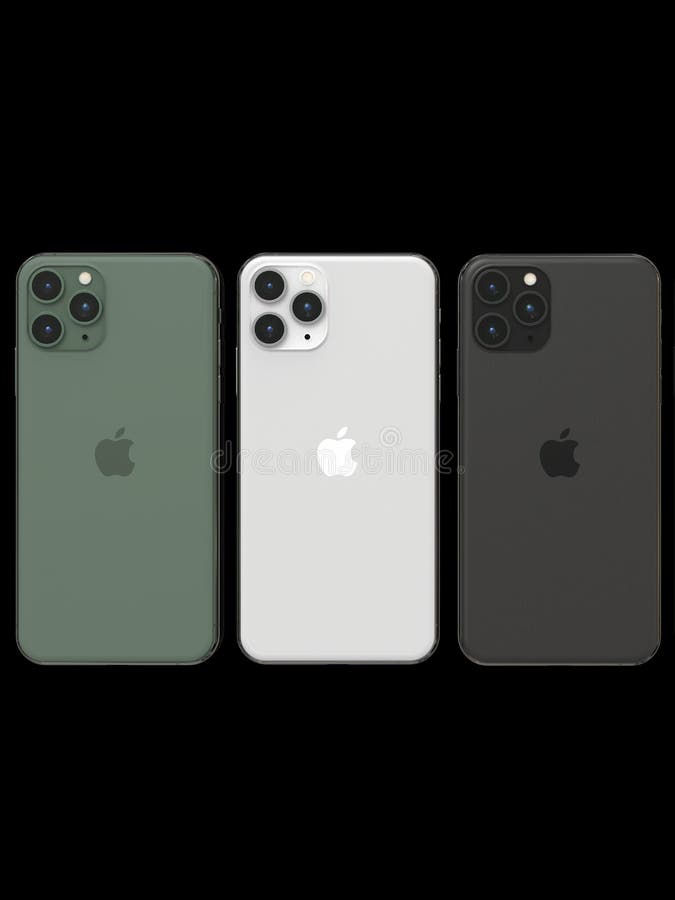 Apple Iphone 11 Pro 3 Colors Compared In A Row Editorial Photo Image Of Dynamic Gold