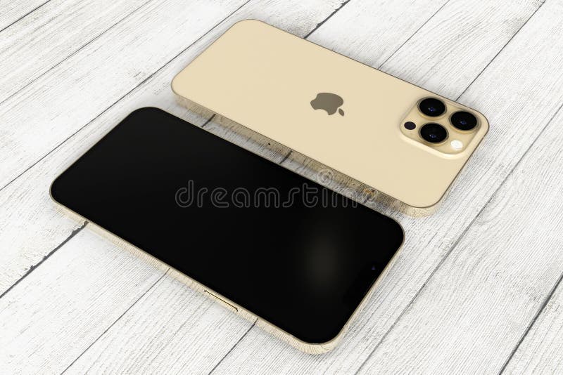 Apple IPhone 13 Pro Max Gold, Front and Back Sides Comparison Editorial  Photo - Image of equipment, call: 245550181