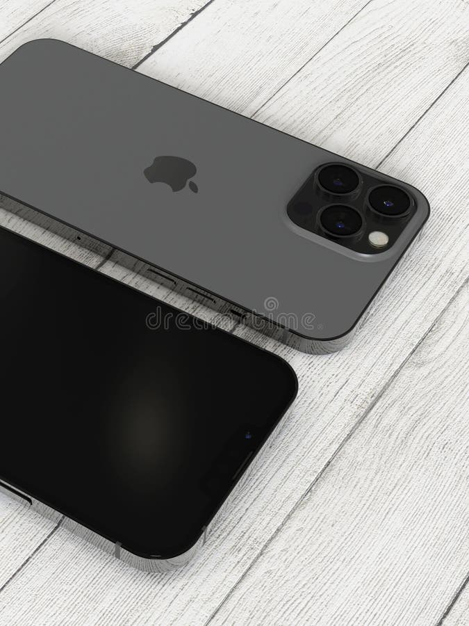 Apple IPhone 13 Pro Max Graphite, Front and Back Sides Comparison