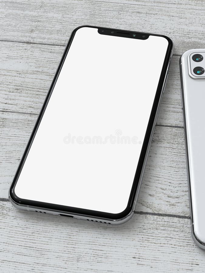 Apple Iphone 11 Pro White Screen For Mockups Stock Illustration Illustration Of Apps Connection