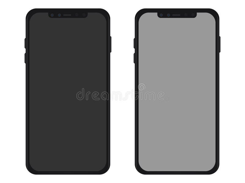 Apple iphone 11 SmartPhone-vektor, platt design av mobiltelefonens smarta pekskärm stock illustrationer