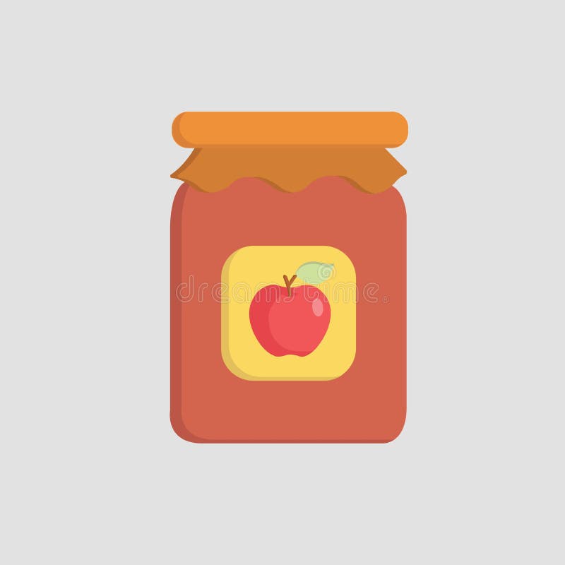 Apple Jam Icon Vector Illustration Stock Illustration Illustration of