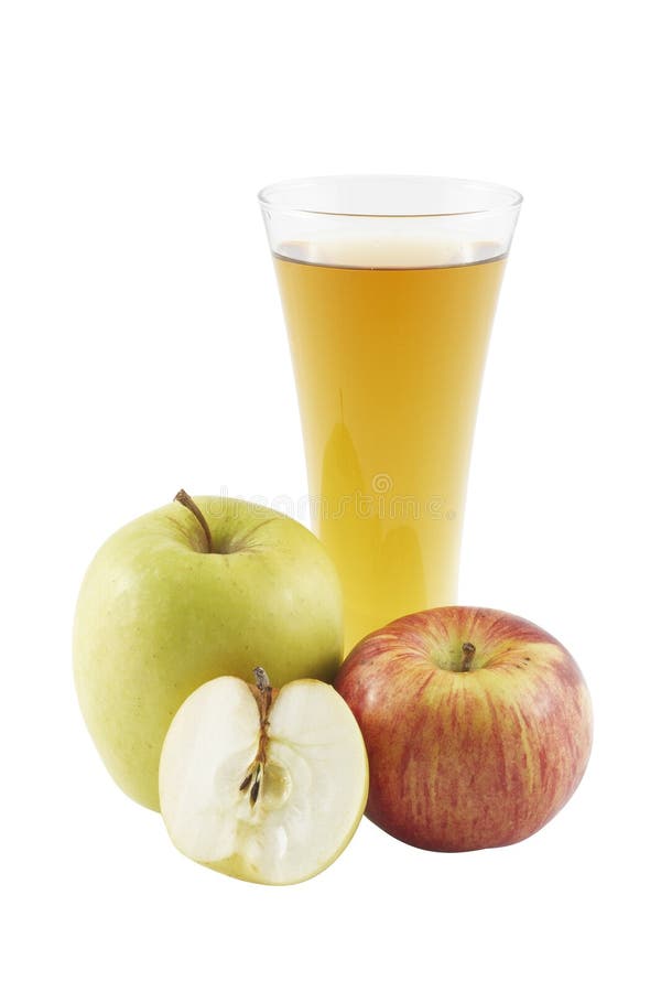 The apple juice and apples.