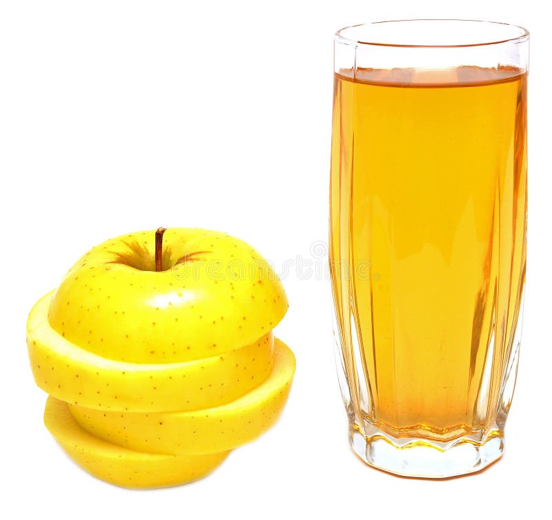 Apple juice and fresh apples