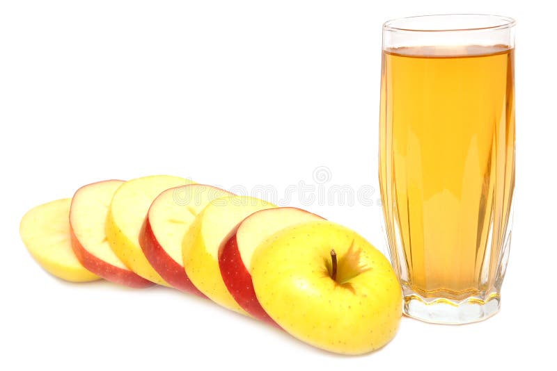 Apple juice and fresh apples