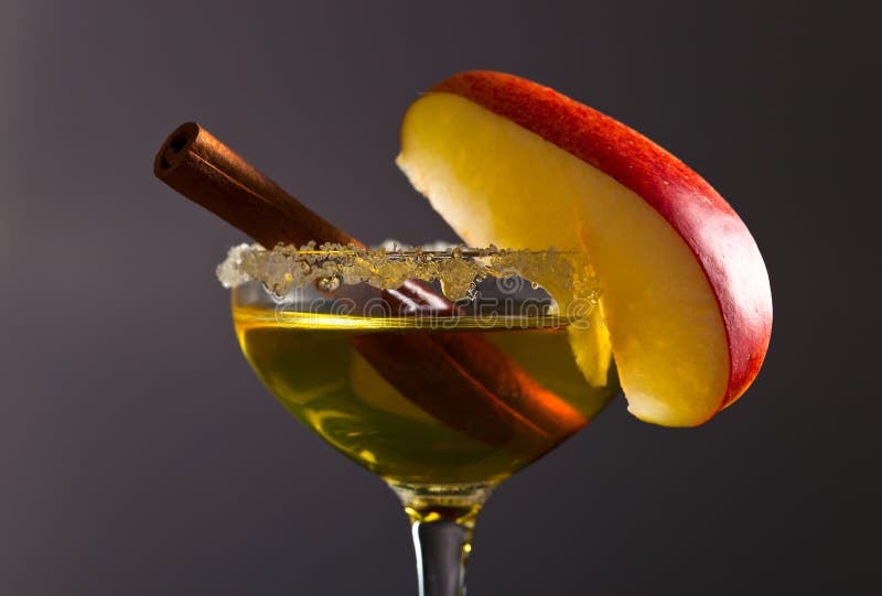Apple liquor with cinnamon stock photo. Image of vodka 52872156